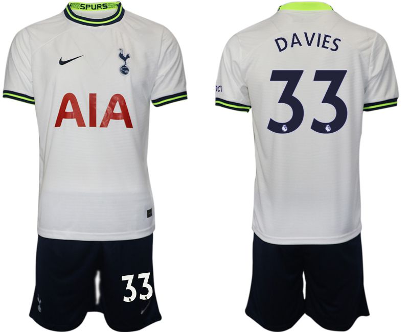 Men 2022-2023 Club Tottenham Hotspur home white 33 Soccer Jersey